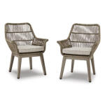 Beach Front Arm Chair with Cushion (Set of 2)