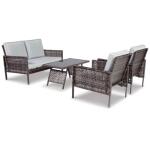 Lainey Outdoor Love/Chairs/Table Set (Set of 4) - Image 4
