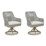 Seton Creek Outdoor Swivel Dining Chair (Set of 2)
