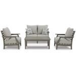 Visola Outdoor Loveseat, 2 Lounge Chairs and Coffee Table - Image 3