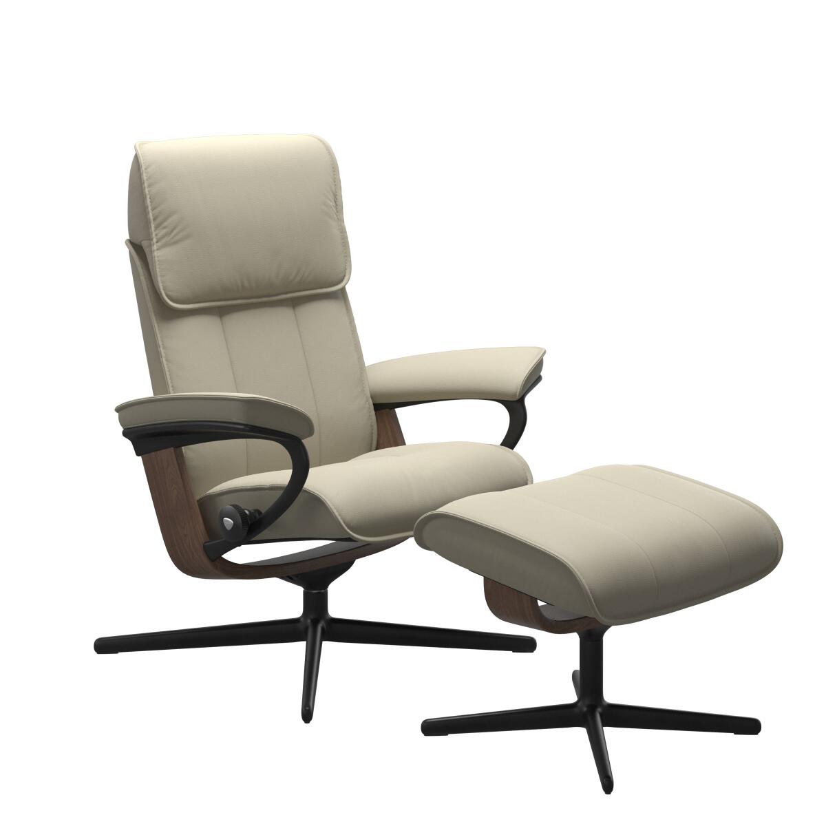 0f719af6e816e7f81f0d0295c1e13eff Stressless® Admiral (M) Cross Base Recliner with Ottoman - Image 1