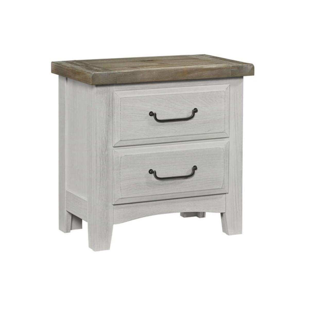 Sawmill 2-Drawer Nightstand Alabaster 2-Tone Sawmill 2-Drawer Nightstand Alabaster 2-Tone - Image 1
