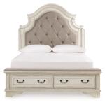 Realyn Queen Upholstered Storage Bed - Image 4