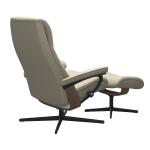 Stressless® View (L) Cross Base Recliner with Ottoman - Image 4