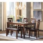 Bennox Dining Table and Chairs with Bench (Set of 6) - Image 6