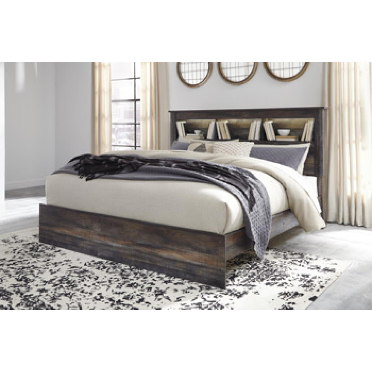 717ad5fb988d4c46a61e6e1af67779f2 Drystan King Bookcase Bed - Image 1