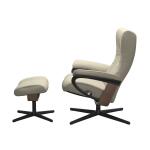 Stressless® Wing (S) Cross Base Recliner with Ottoman - Image 2