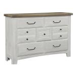 Sawmill 7-Drawer Storage Dresser Alabaster 2-Tone