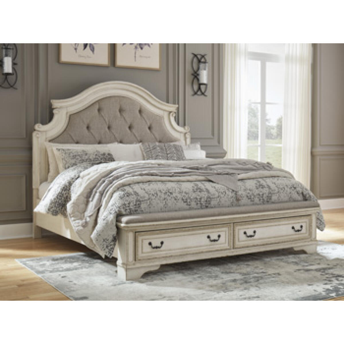 d6f22f9879dbdcbb2e54eef0769127c0 Realyn Queen Upholstered Storage Bed - Image 1