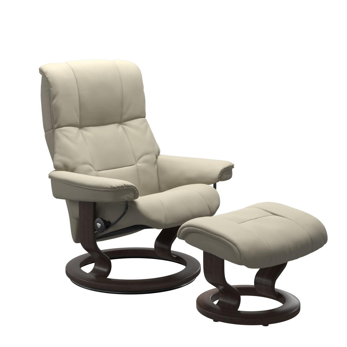 e6c8fe5aafe49782e877631715e03c1a Stressless® Mayfair (S) Classic Base Recliner with Ottoman - Image 1