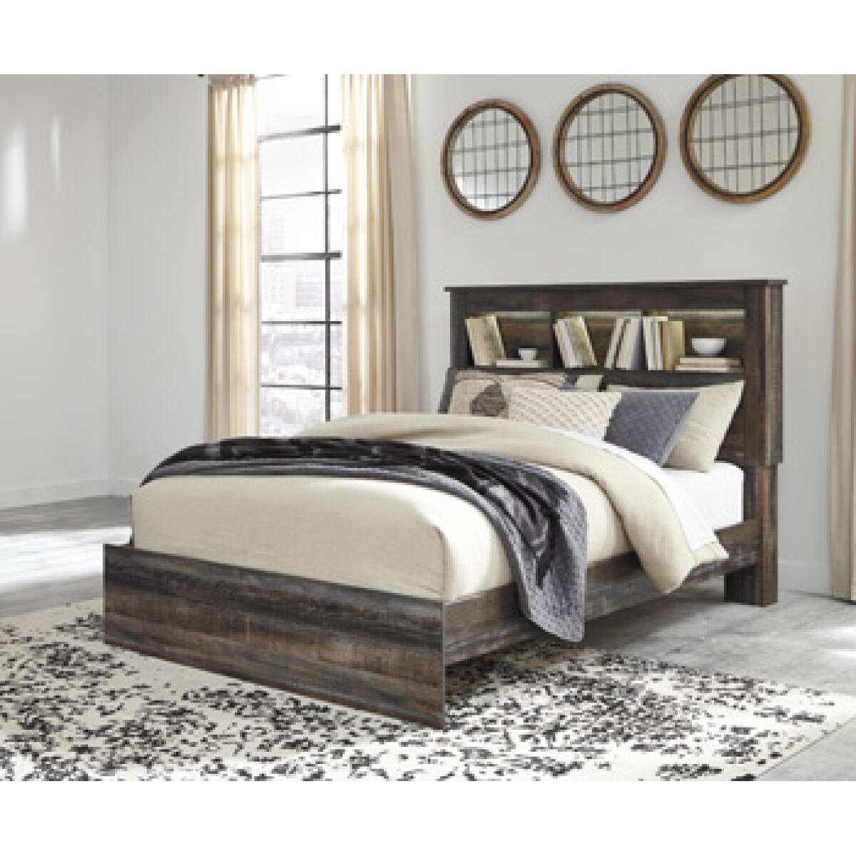f0e95ad02d2b566864153161072a4b26 Drystan Queen Bookcase Bed - Image 1