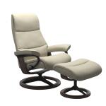 Stressless® View (S) Signature Base Recliner with Ottoman