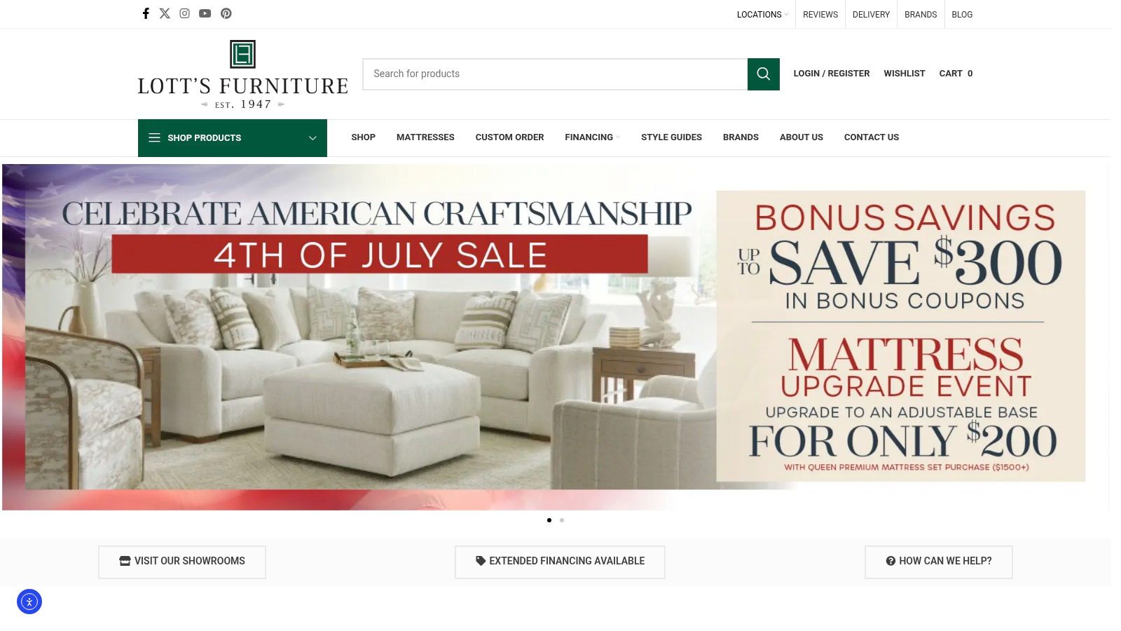 Screenshot from https://www.lottsfurniture.com