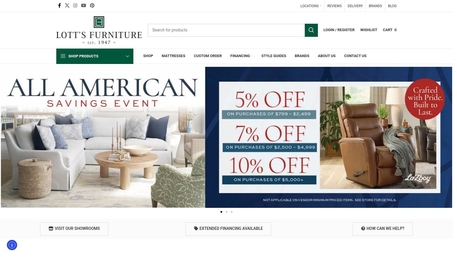 Screenshot from https://www.lottsfurniture.com
