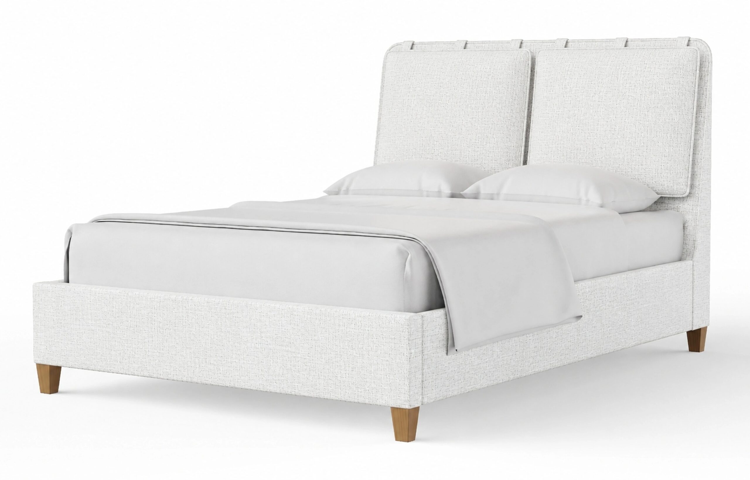King Uph Bed-Pure White