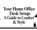 home office desk setup desk illustration