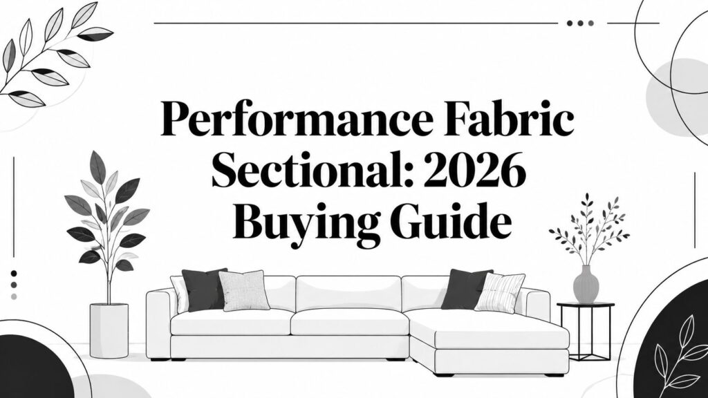 performance fabric sectional sofa illustration
