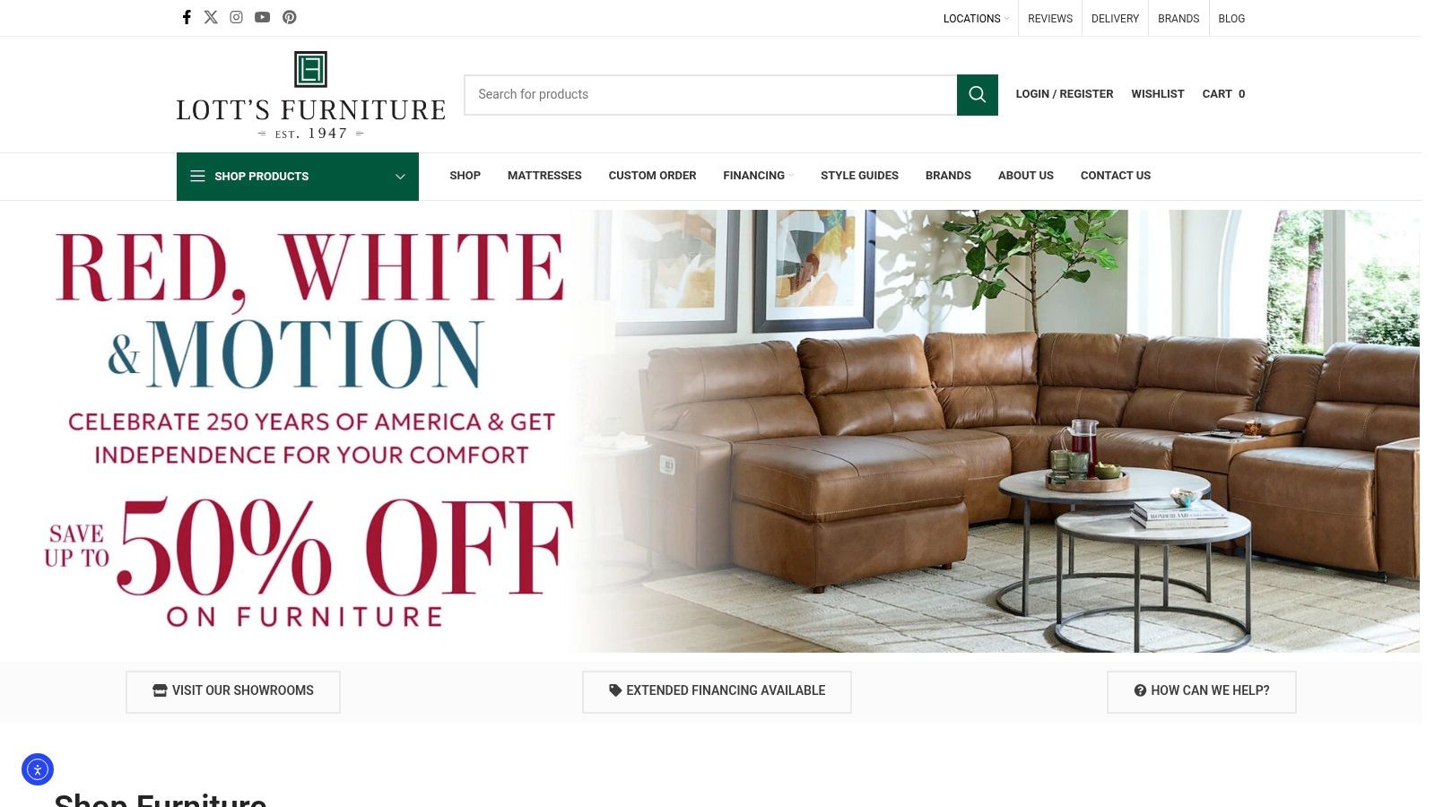 Screenshot from https://www.lottsfurniture.com