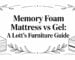 memory foam mattress vs gel mattress comparison
