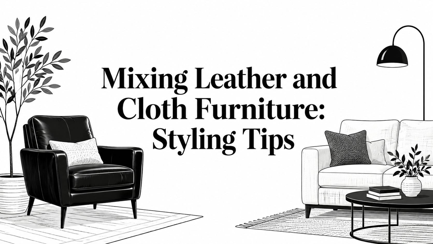 mixing leather and cloth furniture interior styling
