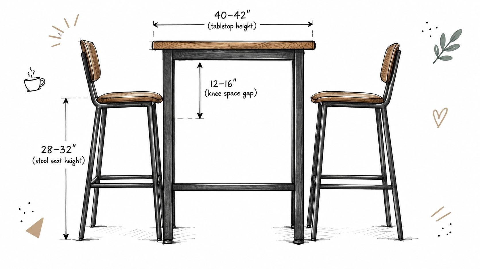 Bar Height Tables and the Tallest Seat Pairings